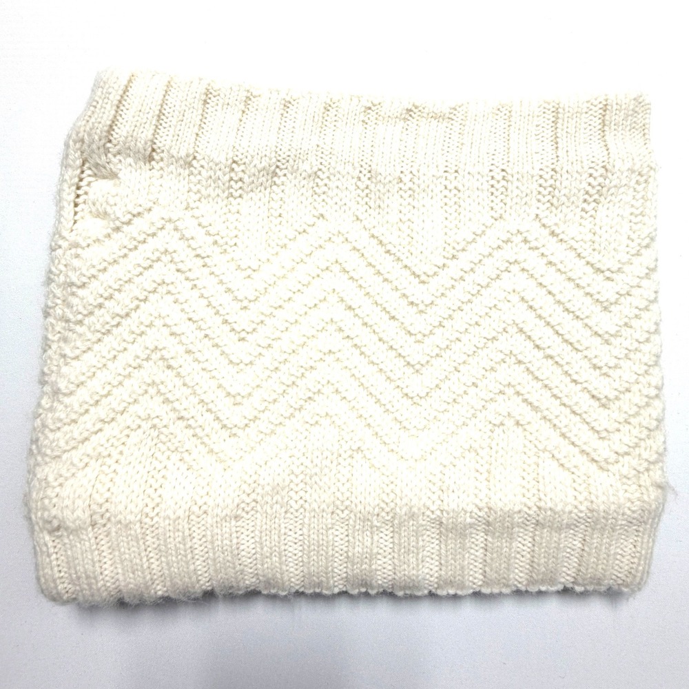 Jacadi Paris Kids Cream Knit Snood Neck Warmer Fleece Lined One Size